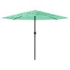 vidaXL Sombrilla de jard&iacute;n con poste de acero verde 388x388x248 cm