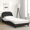 vidaXL Estructura de cama Viana con LED sin colch&oacute;n negro 100x200 cm
