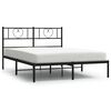 vidaXL Estructura cama sin colch&oacute;n con cabecero metal negro 120x200 cm