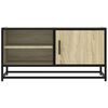 vidaXL Mueble TV metal y madera ingenier&iacute;a roble Sonoma 80x34,5x40 cm