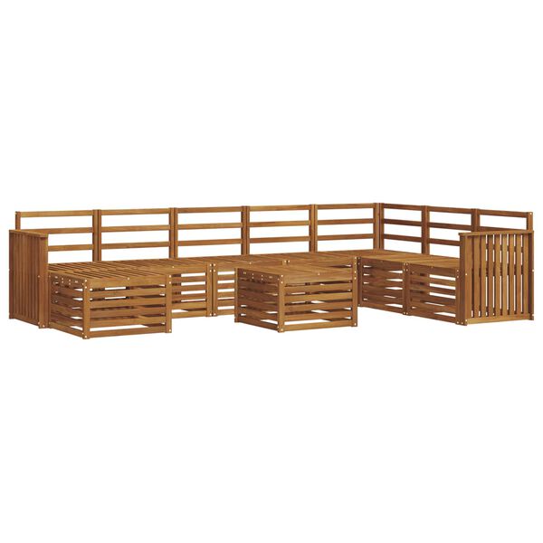 vidaXL Juegos de sof&aacute;s Natural Madera de Acacia S&oacute;lida