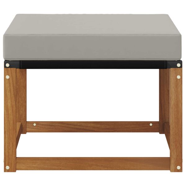 vidaXL Reposapi&eacute;s de exterior Madera de Acacia maciza y Tela Textilene