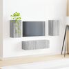 vidaXL Conjunto de mueble para TV de pared 4 pcs Gris Sonoma