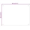 vidaXL Protecci&oacute;n salpicaduras cocina vidrio templado color leche 80x60 cm