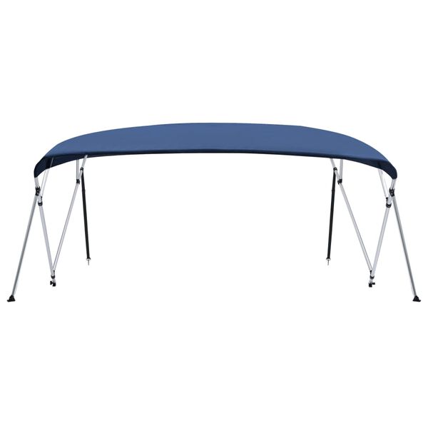 vidaXL Toldo Bimini de 4 arcos azul marino 243x(230-244)x137 cm