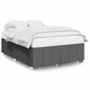 vidaXL Cama sin colch&oacute;n tela gris oscuro 140x190 cm
