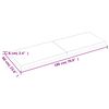 vidaXL Tablero mesa madera tratada borde vivo marr&oacute;n 180x60x(2-6) cm