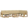 vidaXL Conjunto de sof&aacute;s de exterior 9 uds. y Beige