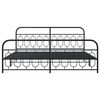 vidaXL Estructura cama sin colchón con estribo metal negro 200x200 cm