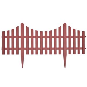 vidaXL Bordes separadores de c&eacute;sped 17 uds 10 m marr&oacute;n