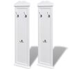 vidaXL Percheros 2 unidades blancos