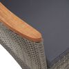 vidaXL Set de comedor para jardín 5 pzas cojines ratán sintético gris