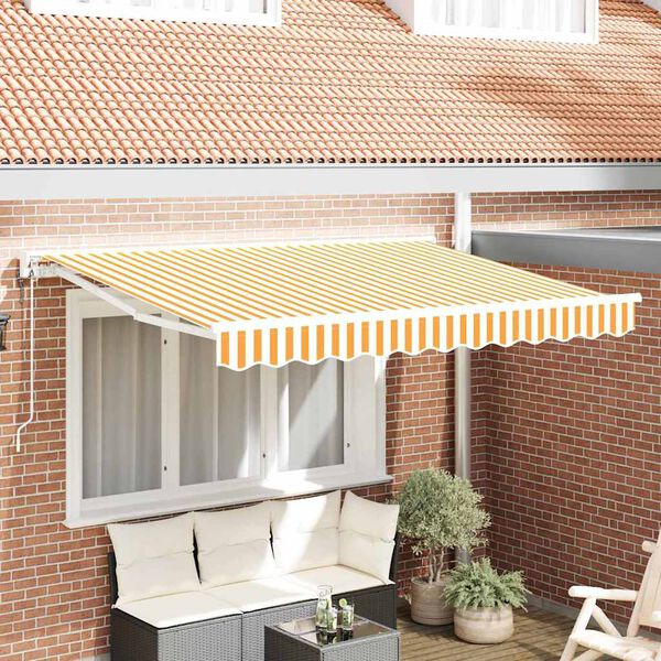 vidaXL Toldo Retr&aacute;ctil Amarillo y 250 x 200 cm Aluminio y Tela