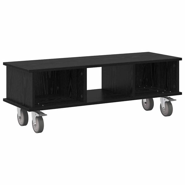 vidaXL Soporte de TV Roble Negro 100 x 35 x 35 cm Madera de ingenier&iacute;a