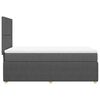 vidaXL Cama box spring con colch&oacute;n tela gris oscuro 100x200 cm