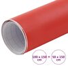 vidaXL L&aacute;minas para coches 2 uds rojo mate 100x150 cm+50x150 cm