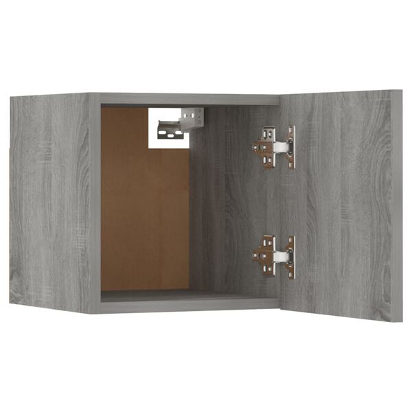 vidaXL Muebles para TV de pared 8 uds gris Sonoma 30,5x30x30 cm