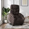 vidaXL Sill&oacute;n reclinable elevable tela marr&oacute;n oscuro