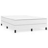 vidaXL Estructura de cama con somier cuero sint&eacute;tico blanco 140x190cm