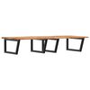 vidaXL Estante de lavabo de pared acero y madera maciza de acacia