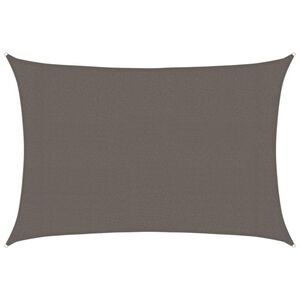 vidaXL Toldo de vela gris antracita HDPE 160 g/m&sup2; 3x4,5 m