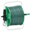 vidaXL Carrete de rollo para manguera de pie PVC verde 50 m