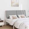 vidaXL Cabecero tapizado Gris Claro 150 cm Madera de pino macizo