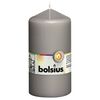 Bolsius Velas r&uacute;sticas 8 unidades gris c&aacute;lido 130x68 mm