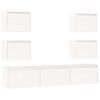 vidaXL Muebles para TV 7 piezas madera maciza de pino blanco