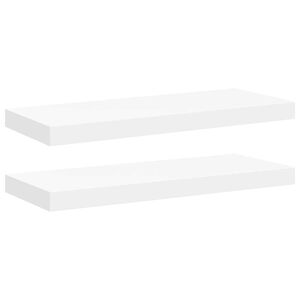 vidaXL Estantes flotantes de pared 2 uds MDF blanco 60x23,5x3,8 cm