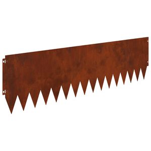 vidaXL Borde de C&eacute;sped 20 pcs 103 x 30 cm Acero Oxidado