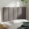 vidaXL Cabecero de cama acolchado Hanko tela gris taup&eacute; 90 cm