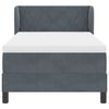 vidaXL Cama tipo Box Spring Gris oscuro 100 x 200 cm Terciopelo