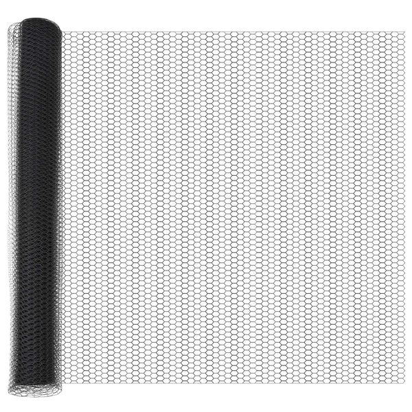 vidaXL Cerca Hexagonal Gris 1.2 x 50 m Acero