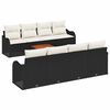 vidaXL Conjunto de sof&aacute;s de jard&iacute;n 9 uds. Negro rat&aacute;n sint&eacute;tico