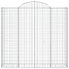vidaXL Cestas de gaviones 15 uds forma de arco hierro 200x30x180/200cm