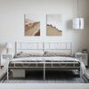 vidaXL Estructura cama sin colchón con estribo metal blanco 183x213 cm