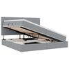 vidaXL Cama con almacenamiento y colch&oacute;n Gris Claro 200 x 200 cm
