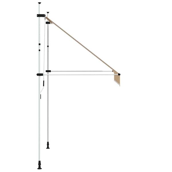 vidaXL Toldo manual retr&aacute;ctil 200 cm naranja y blanco a rayas