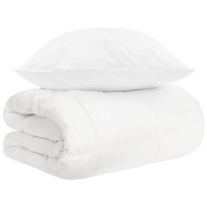 vidaXL Juego de Edred&oacute;n 2 uds. Blanco Fibra de bamb&uacute;