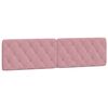 vidaXL Cabecero de cama acolchado terciopelo rosa 200 cm