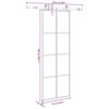 vidaXL Puerta corredera con set herrajes vidrio ESG aluminio 76x205 cm