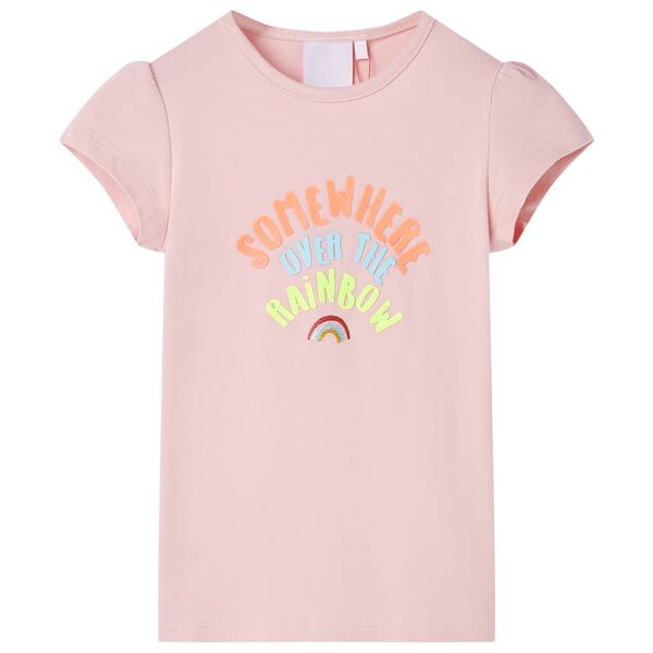 Camiseta infantil rosa claro 104