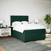 vidaXL Cama box spring con colch&oacute;n terciopelo verde oscuro 160x200 cm