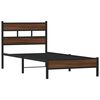 vidaXL Estructura de cama sin colch&oacute;n madera marr&oacute;n roble 75x190 cm