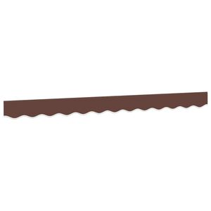 vidaXL Tela de cenefa de toldo de repuesto rayas marr&oacute;n 300 cm