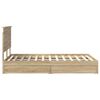 vidaXL Cama con almacenamiento con cabecera Roble Sonoma 120 x 190 cm