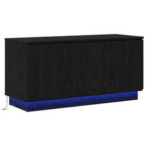 vidaXL Mueble de TV 100 x 38 x 49 cm Roble Negro Madera de ingenier&iacute;a