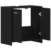 vidaXL Mueble de baño para lavabo de madera de roble negro 60x33x60 cm