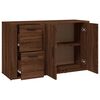 vidaXL Aparador de madera contrachapada marr&oacute;n roble 100x33x59,5 cm